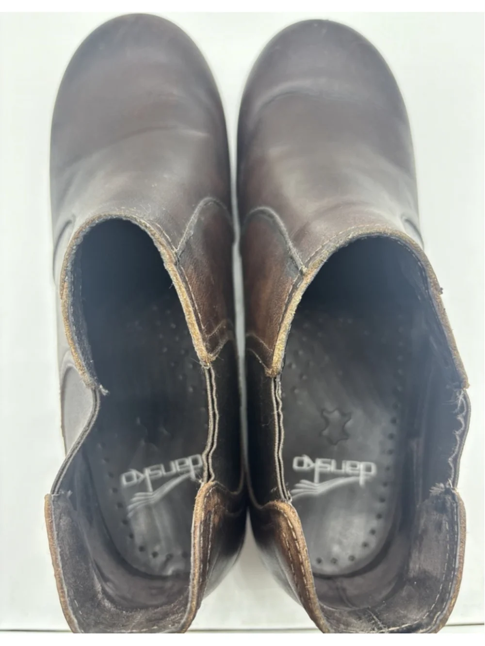 Dansko Womens Brown Burnished Leather Chelsea Frankie Ankle Boot Size 38US 7.5/8